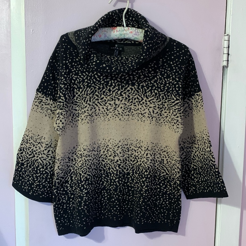 Turtleneck sweater 100% cotton Marble
